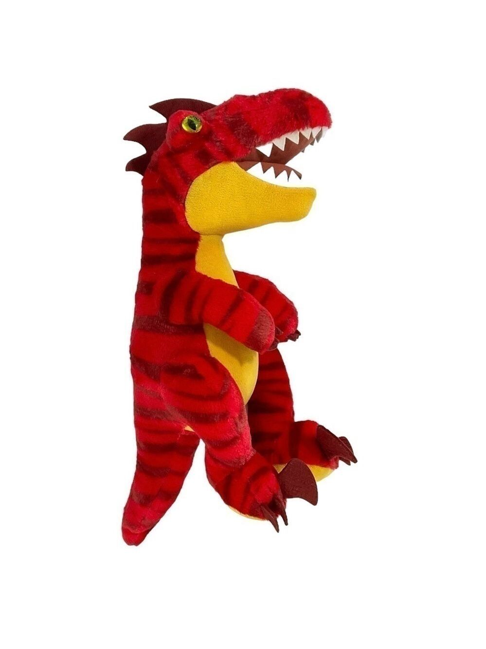 Build-A-Bear Red Raptor Dino Plush Toy with soft red plates & claws 17” BAB